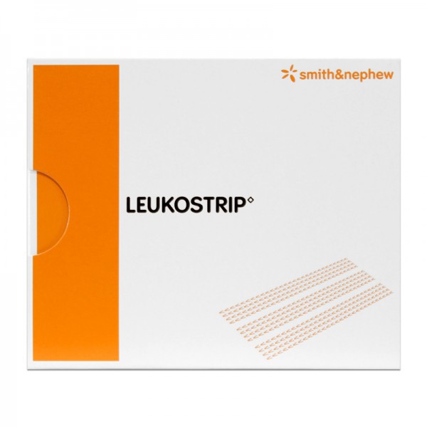 Leukostrip 4 mm x 38 mm: tiras adhesivas porosas para el cierre de heridas (caja de 50 sobres de ocho tiras -400 unidades-)